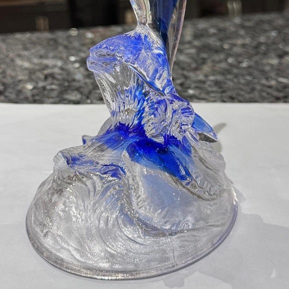 🐬 Vintage Rare French Cristal D’Arques Crystal Glass Dolphin Figurine 🐬 - Picture 3 of 13